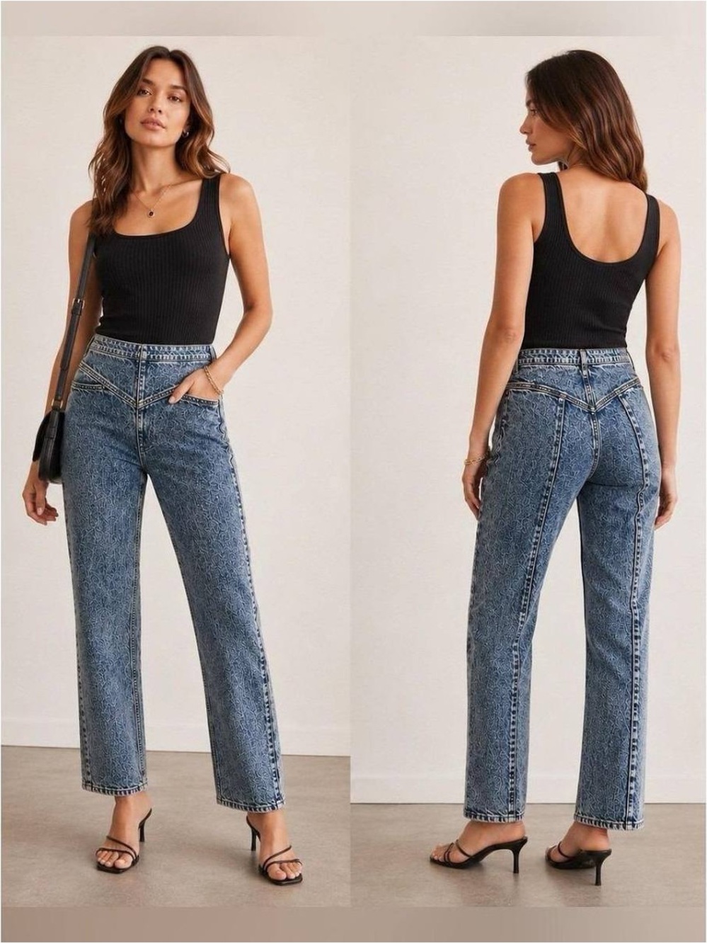 & other stories Stockholm atelier high waist acid wash jeans